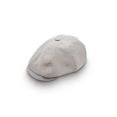 Кепка восьмиклинка хуліганка лляна 56 Бежевий 13649