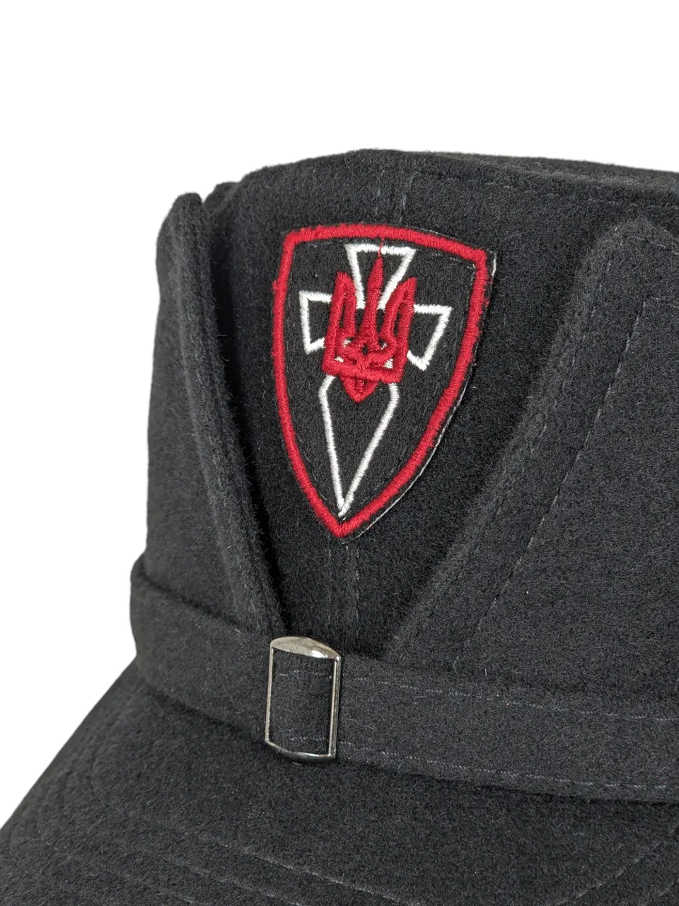 Кепка немка мазепинка бандеровка австрийка УПА кашемировая с кокардой VladAltex 56 Черный 222-19 