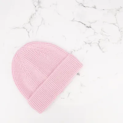 Шапка базовая вязаная одинарная с отворотом Чойси Talvi 44-46 Розовый