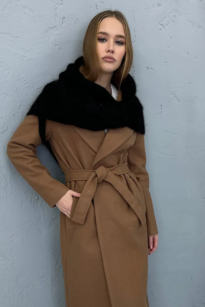 Косинка бактус шалик ангорова Helly Cascona one size Чорний 