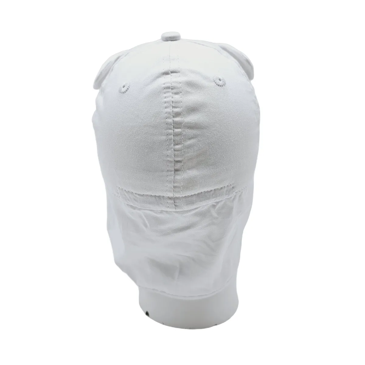 Бейсболка-бандана для дівчинки з вушками та котиком 50 Білий 