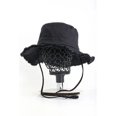 Панама однотонна з широкими полями та регулюванням БАХРОМА KENT&AVER 55-58 Чорний 2112