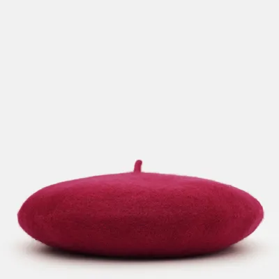 Берет класичний однотонний вовняний 56-58 Fortune Вишневий