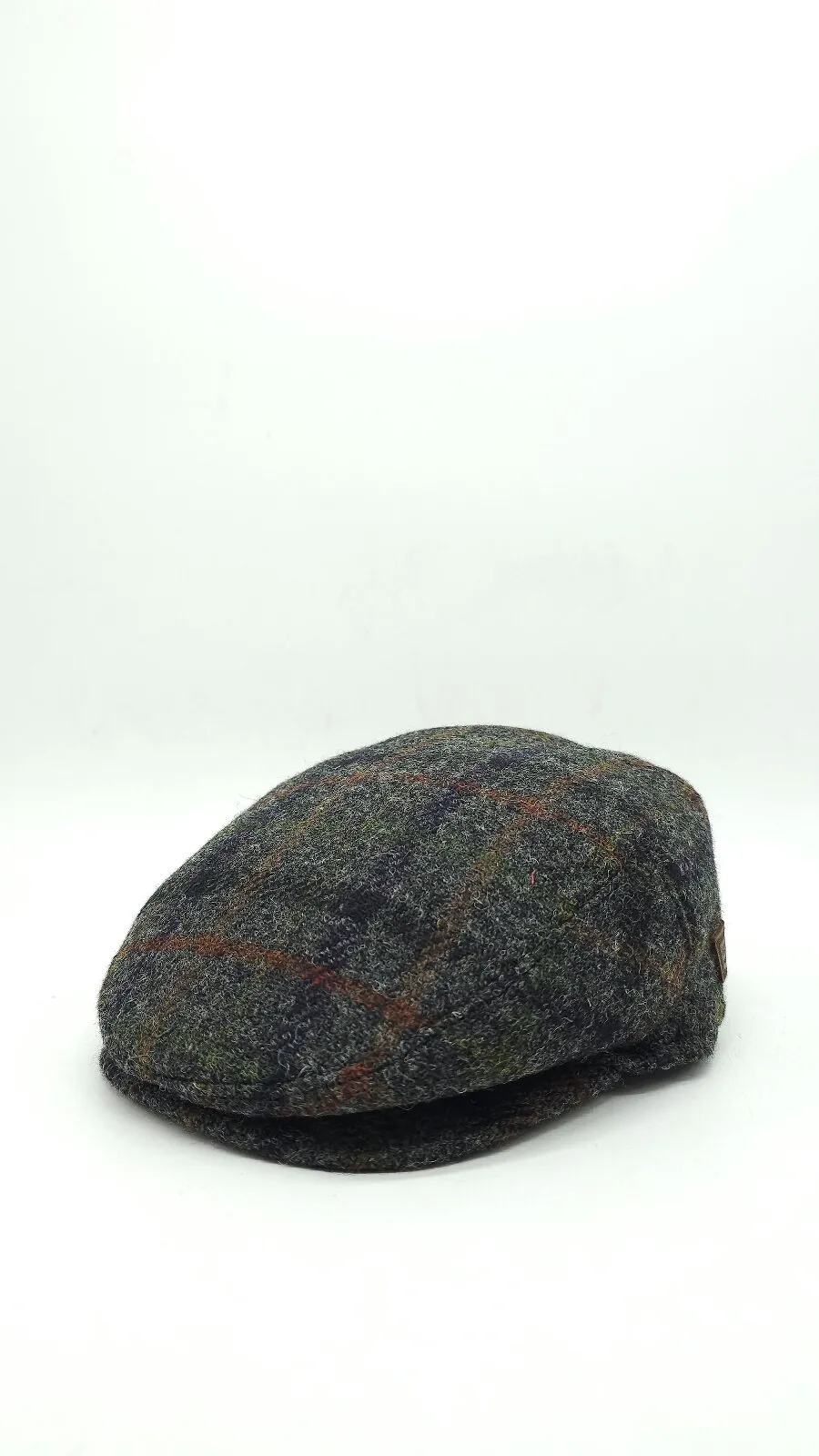 Кепка прямая реглан шерстяная в клетку HarrisTweed HOOK 56 Cерый R-CF 