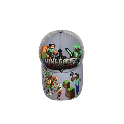 Бейсболка з сіткою та малюнком Minecraft Hunger Games 52-55 Сірий 13826