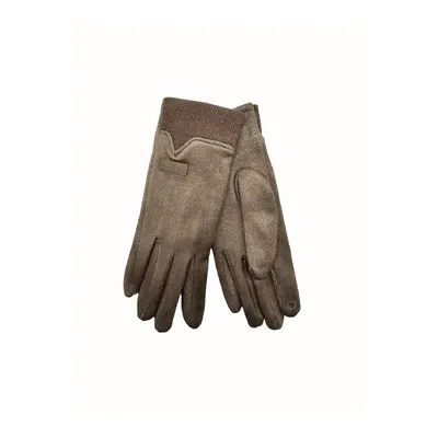 Рукавиці жіночі зі штучної замші з резинкою на манжеті Paidi 6.5 Бежевий