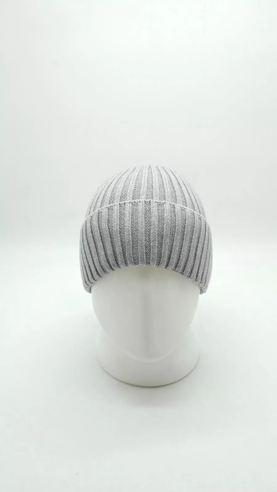 Шапка вязаная одинарная с отворотом 9286 Glory Kids 56-60 Серый 