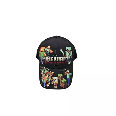 Бейсболка с сеткой и рисунком Minecraft Hunger Games 52-55 Черный 13820