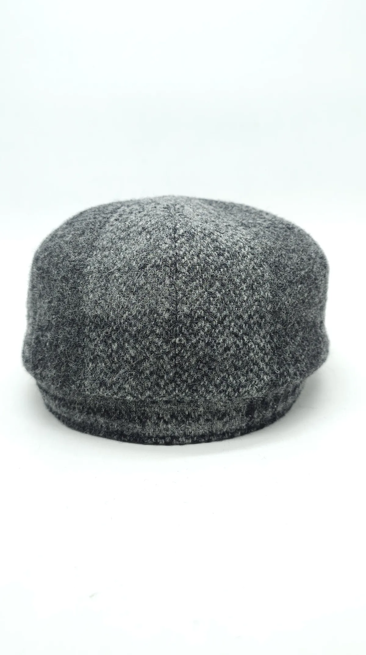 Кепка восьмиклинка хуліганка вовняна в клітинку на ніжці 8-BRISCOLA HarrisTweed HOOK 56 Сірий HT-BA47D2 