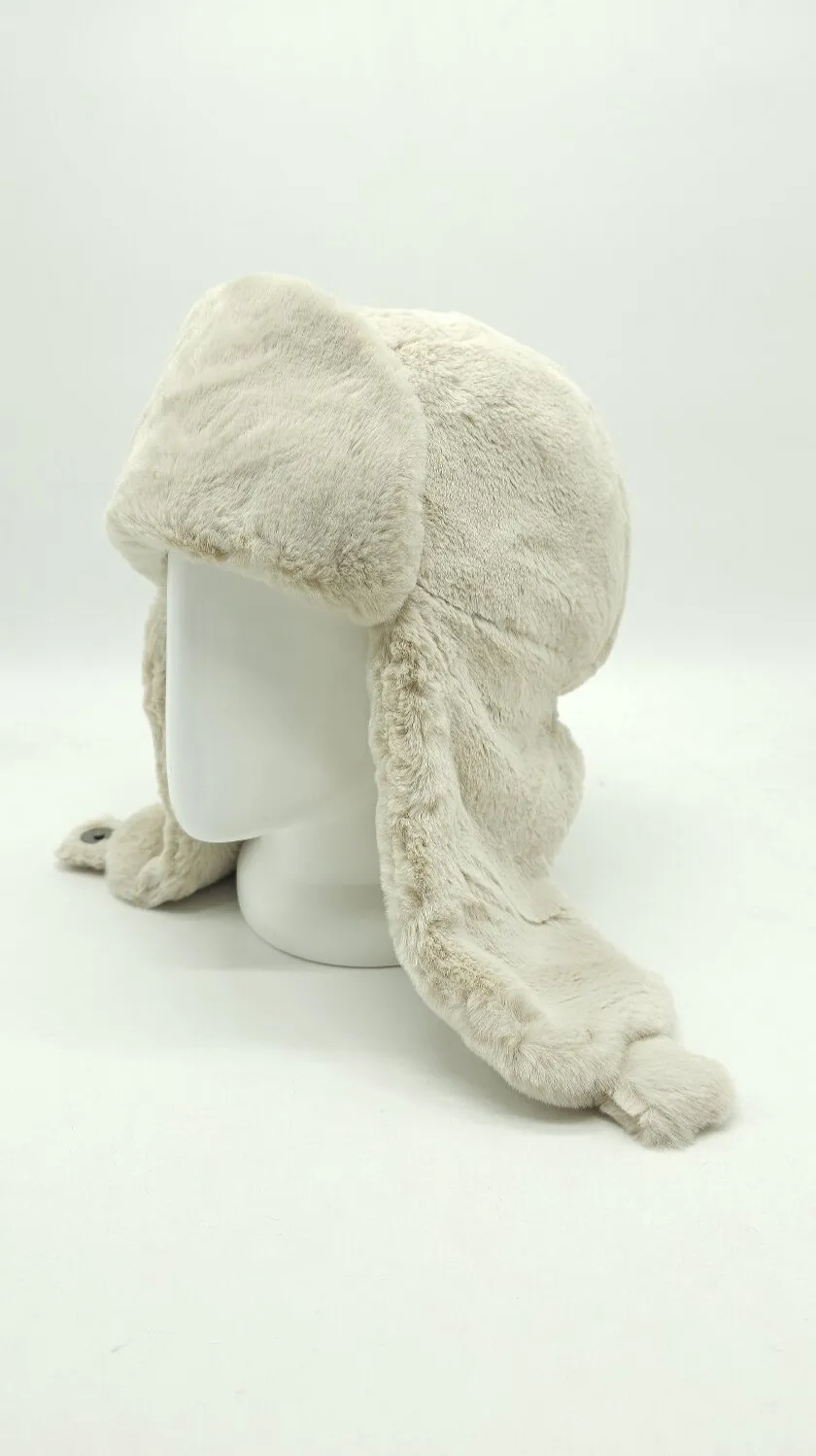 Вушанка хутряна на застібку 55-58 Топлене молоко 