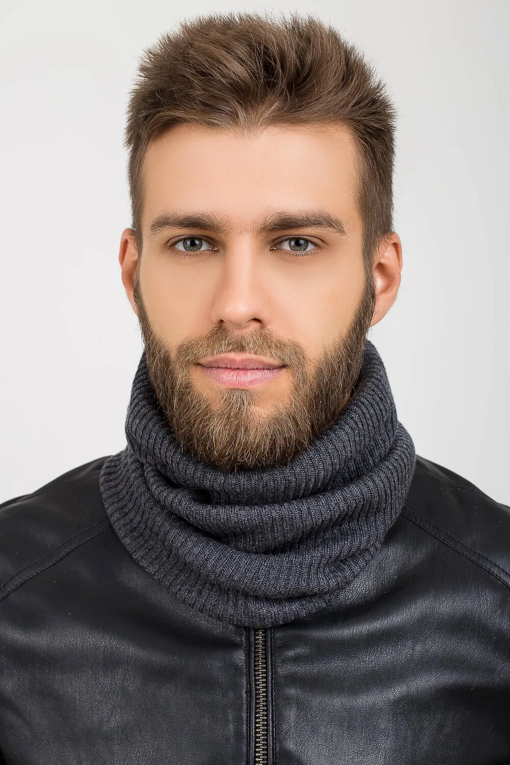 Снуд однотонний дрібної в’язки Tony Buff Cascona one size Сірий 