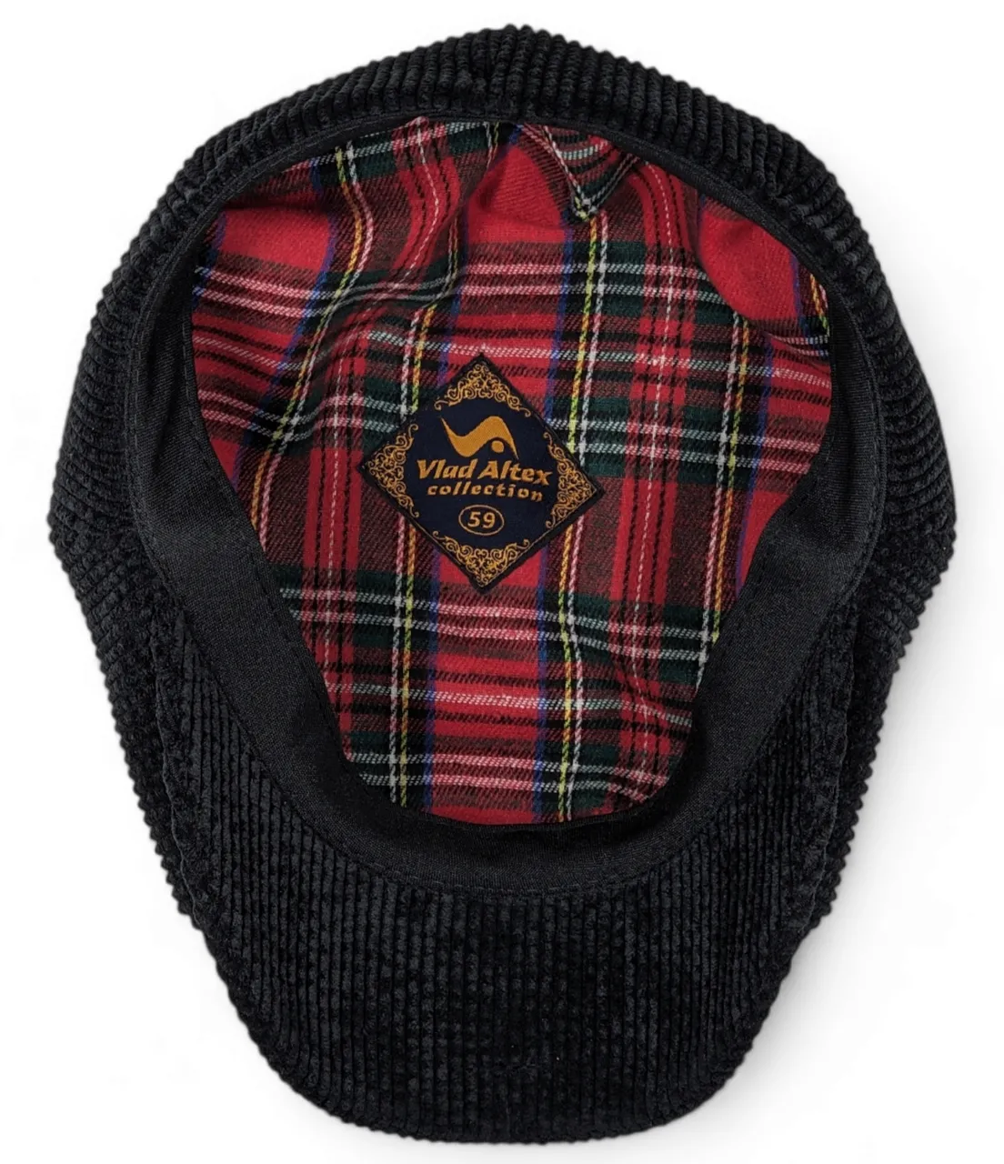 Кепка восьмиклинка хулиганка вельветовая VladAltex 56 Черный 431-26 