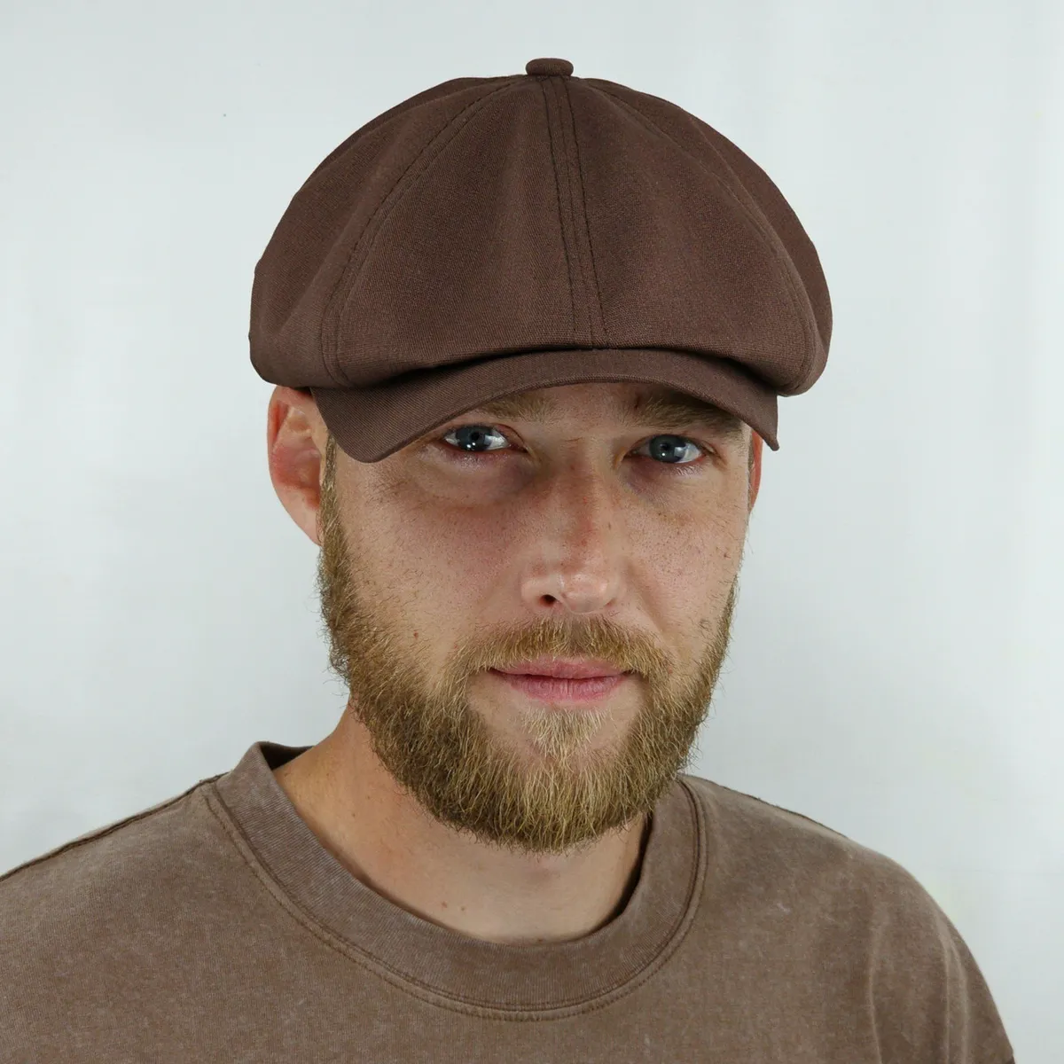 Кепка восьмиклинка хуліганка лляна VladAltex 56 Коричневий 6236-6 