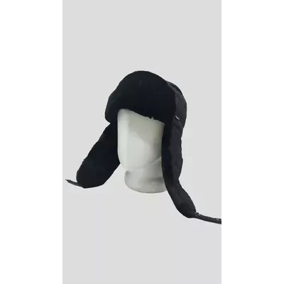 Вушанка чоловіча хутряна стьобана на застібку ASSA 56-58 Чорний