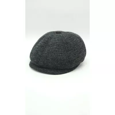 Кепка восьмиклинка утеплена з вушками Mazur 56 Чорний MV727