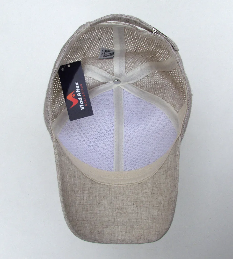 Бейсболка лляна однотонна 2-43 VladAltex 55-56 Бежевий 13774 
