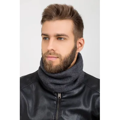 Снуд однотонний дрібної в’язки Theo Buff Cascona one size Сірий