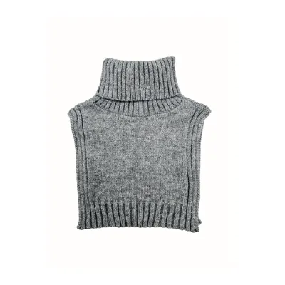 Манишка вязаная хлопковая Ірен Talvi one size Серый меланж 15861