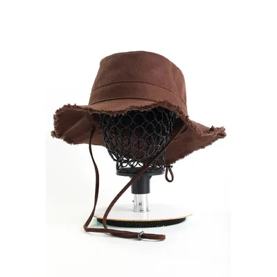 Панама однотонна з широкими полями та регулюванням БАХРОМА KENT&AVER 55-58 Коричневий 2112