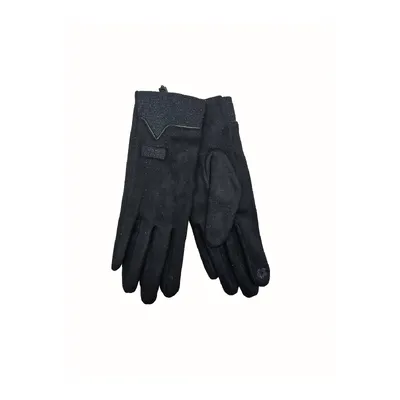 Рукавиці жіночі зі штучної замші з резинкою на манжеті Paidi 6.5 Чорний