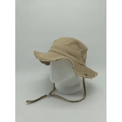 Панама ковбойка з широкими полями регулюванням та бахромою 55-58 Темно-бежевий 17384