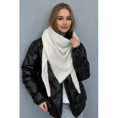 Косынка бактус шарф ангоровый Helly Cascona one size Белый