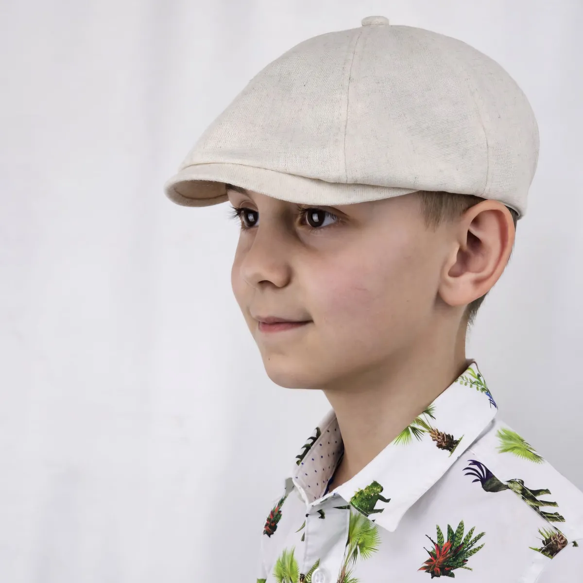 Кепка восьмиклинка хулиганка льняная VladAltex 52 Льняной 2-6 