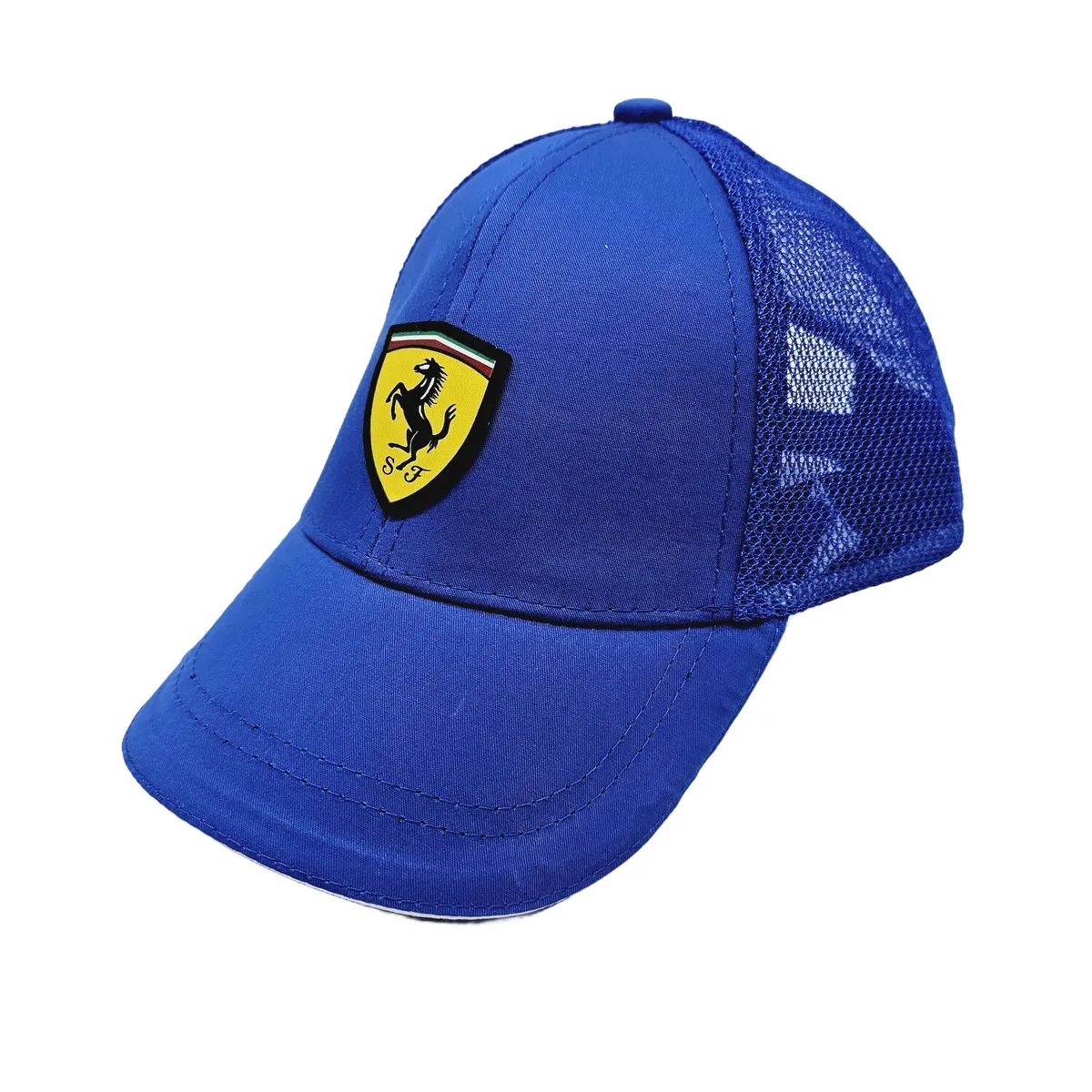 Бейсболка для мальчика с логотипом Ferrari и сеткой 50 Электрик 13111 