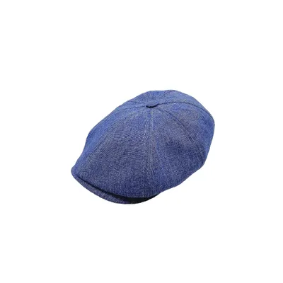 Кепка восьмиклинка хуліганка лляна 58 Джинсовий 13786