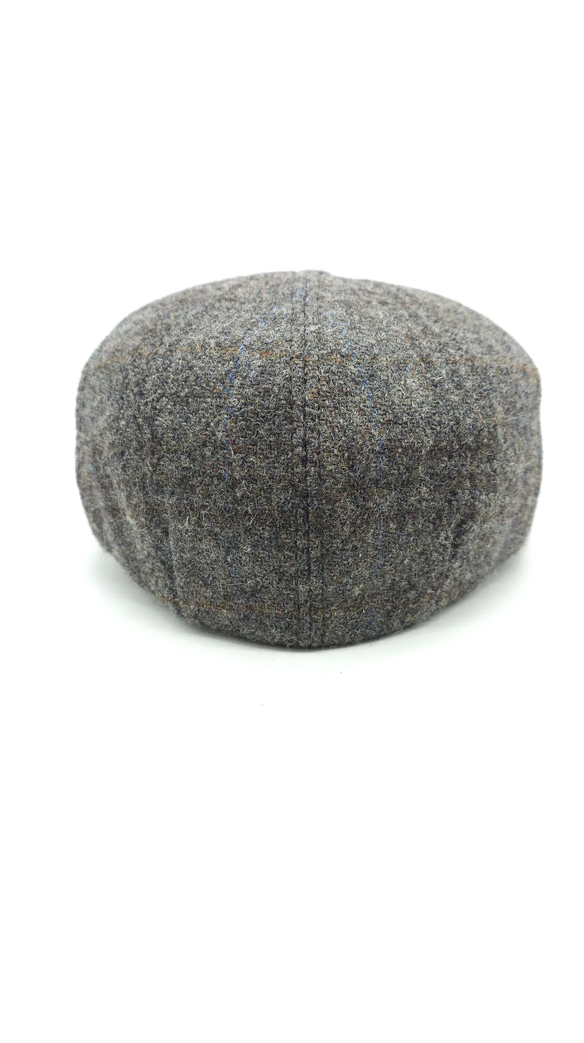 Кепка восьмиклинка вовняна в кольову клітинку 6-LEONARDO HarrisTweed HOOK 56 Коричневий HT-505C2 