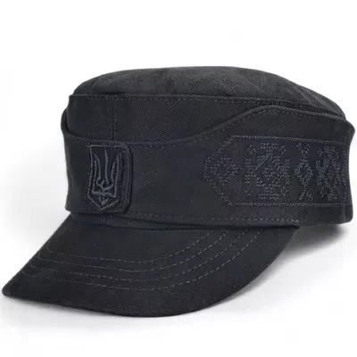 Кепка німка мазепинка бандерівка бавовняна з кокардою VladAltex 62 Чорний 29-460-19-1