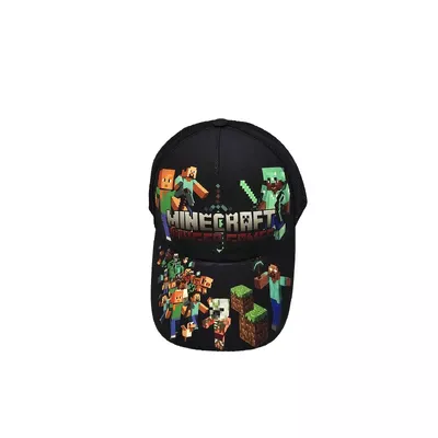 Бейсболка с сеткой и рисунком Minecraft Hunger Games 52-55 Темно-синий 13834