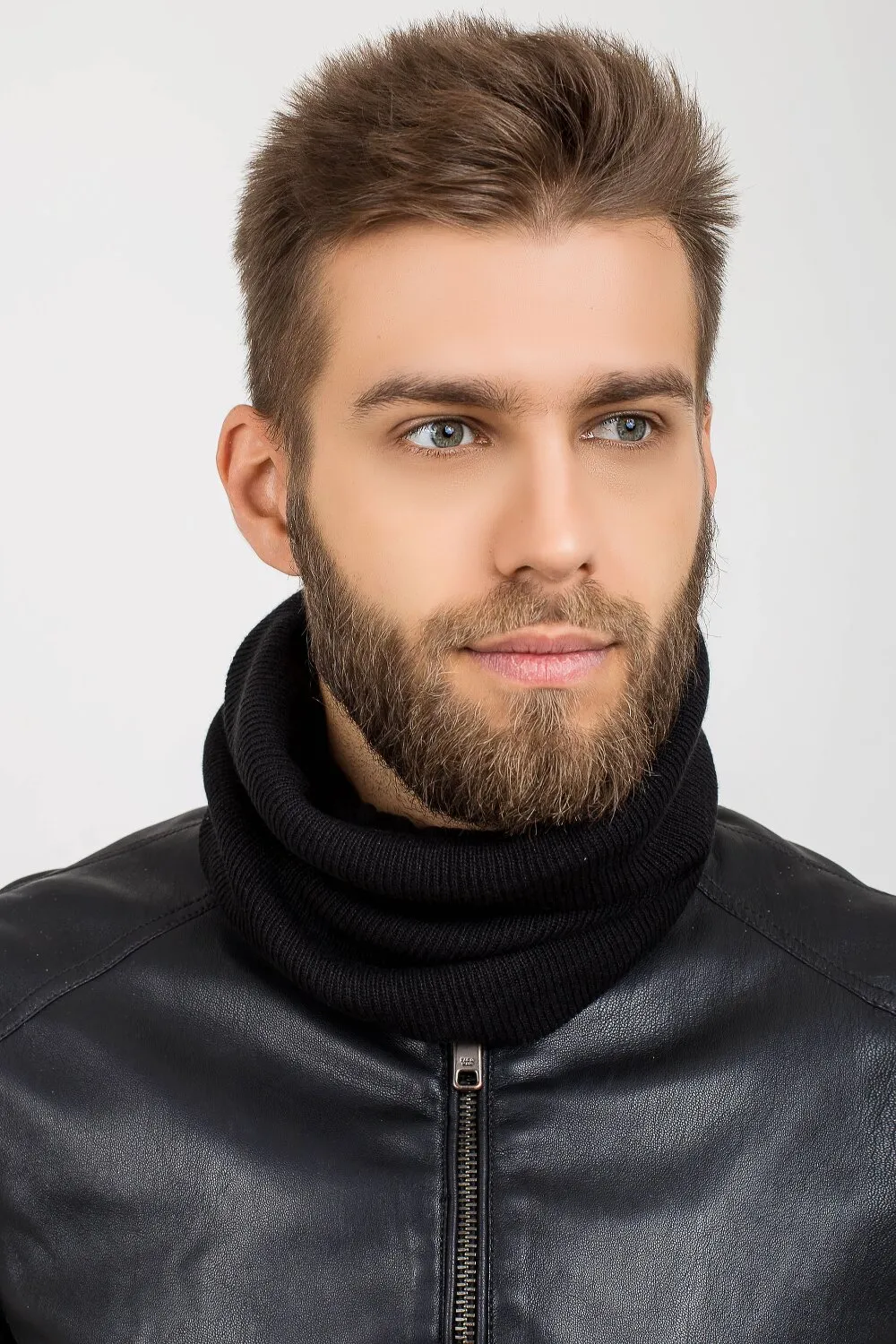 Снуд однотонний дрібної в’язки Theo Buff Cascona one size Чорний 