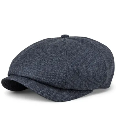 Кепка восьмиклинка хуліганка однотонна VladAltex 56 Синій 4150-26