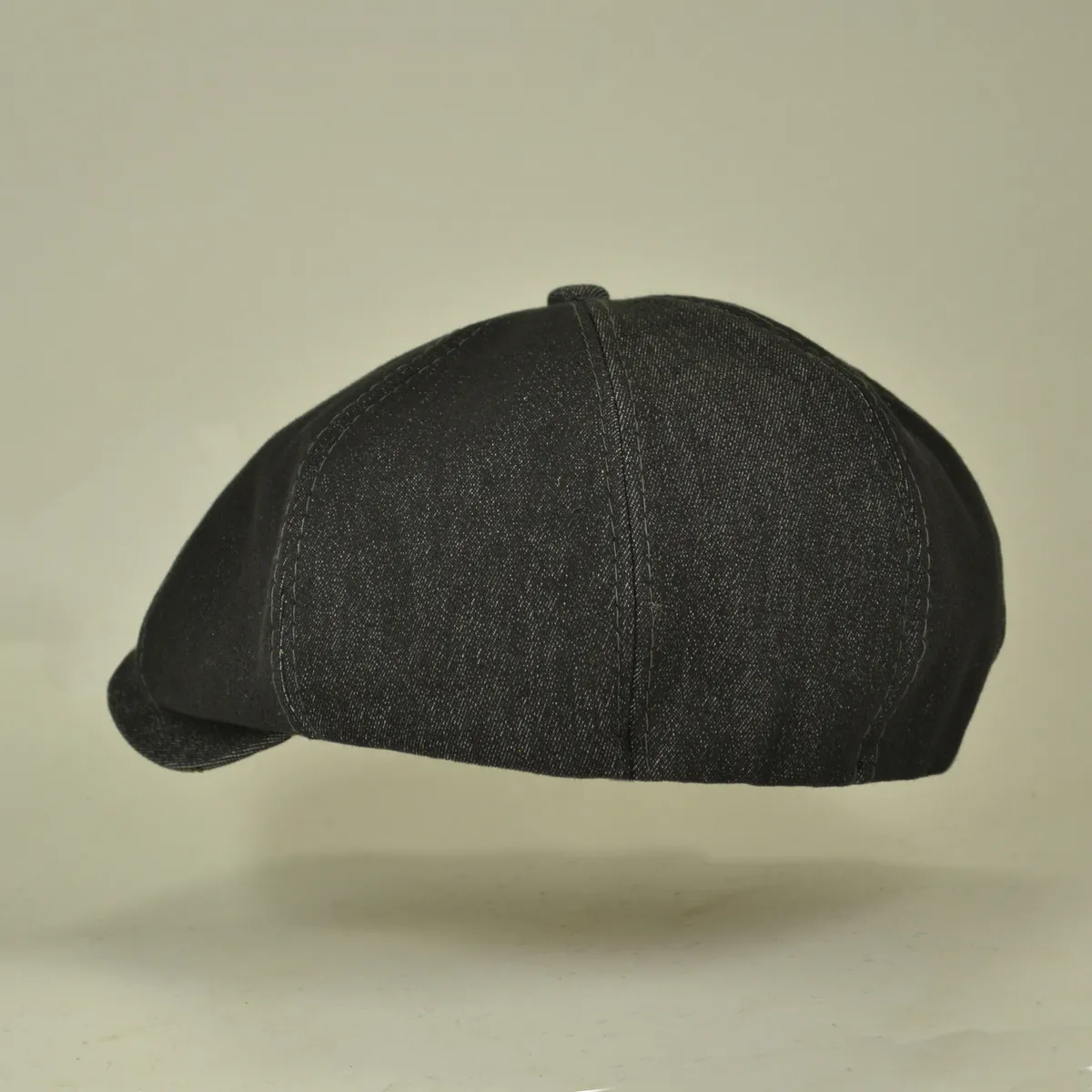 Кепка восьмиклинка хуліганка джинсова VladAltex 56 Чорний 41-26 