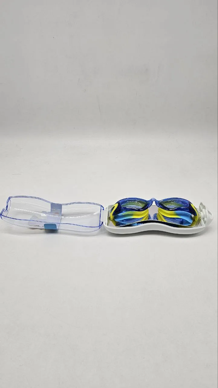 Очки для плавания для мальчика Leacco one size 50-54 Синий с салатовым SG1870 