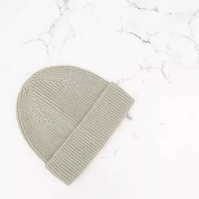 Шапка базова в’язана одинарна з відворотом Чойсі Talvi 44-46 Світлий хакі