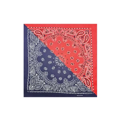Бандана хустка пов’язка “турецький огірок” 55х55 Темно-синій з червоним