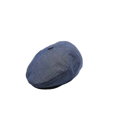 Кепка п’ятиклинка лляна 56 Темно-синій 13726