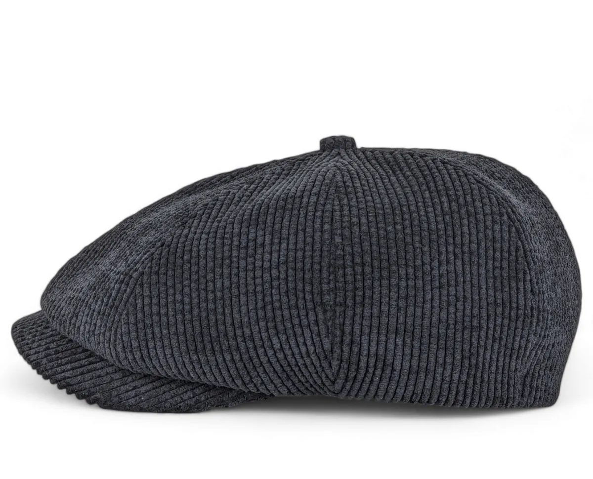 Кепка восьмиклинка хулиганка вельветовая VladAltex 56 Черный 431-26 