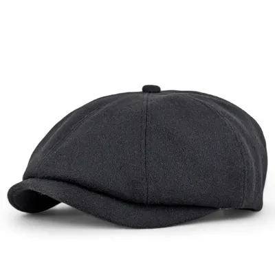 Кепка восьмиклинка хуліганка кашемірова NewBoy Гетсбі VladAltex 56 Чорний 07-46