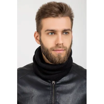 Снуд однотонный мелкой вязки Theo Buff Cascona one size Черный