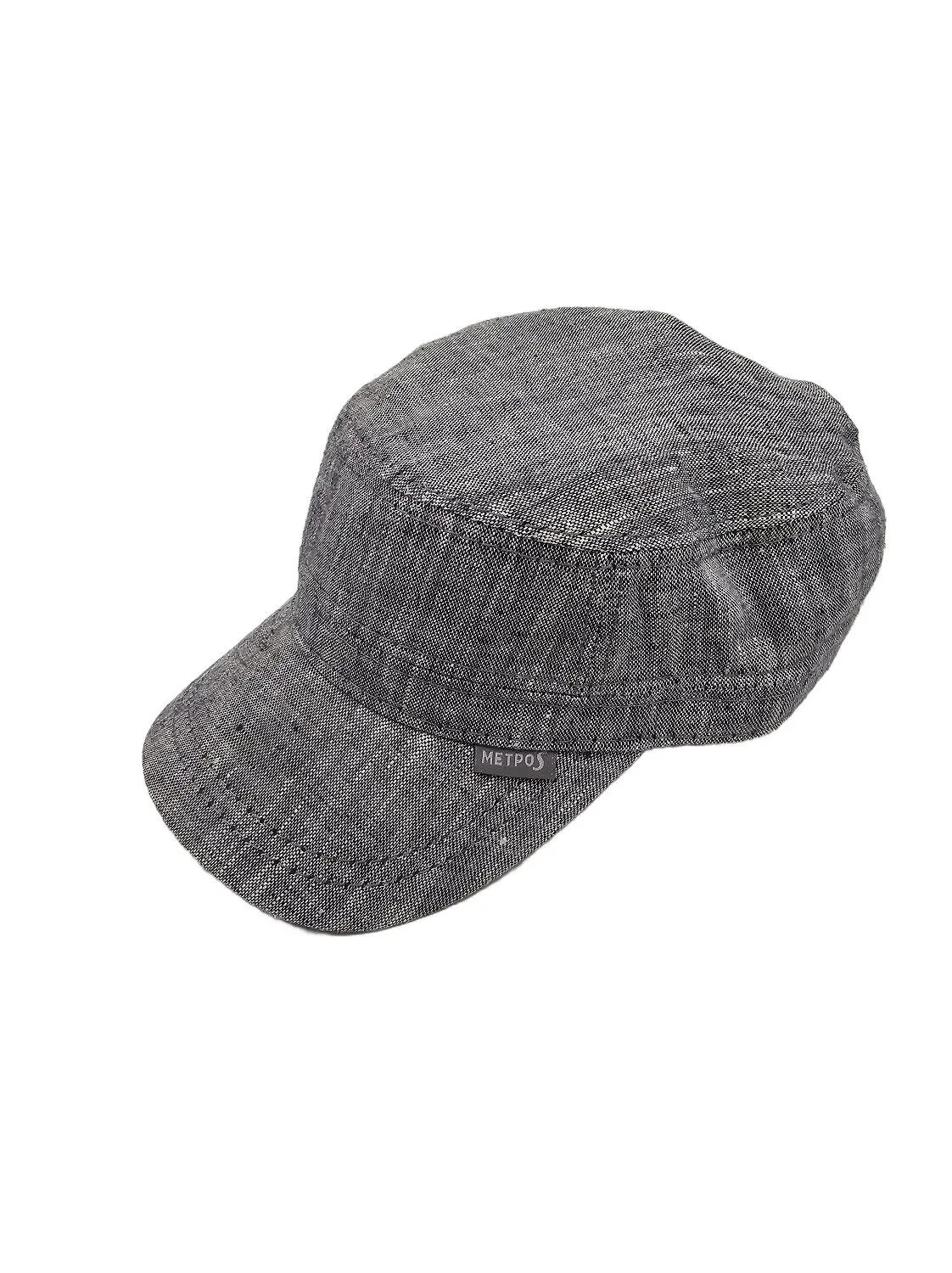 Кепка немка однотонная со льна METROS 56 Темно-серый 13852 