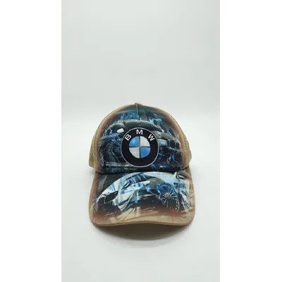 Бейсболка з сіткою та малюнком BMW 52-55 Бежевий