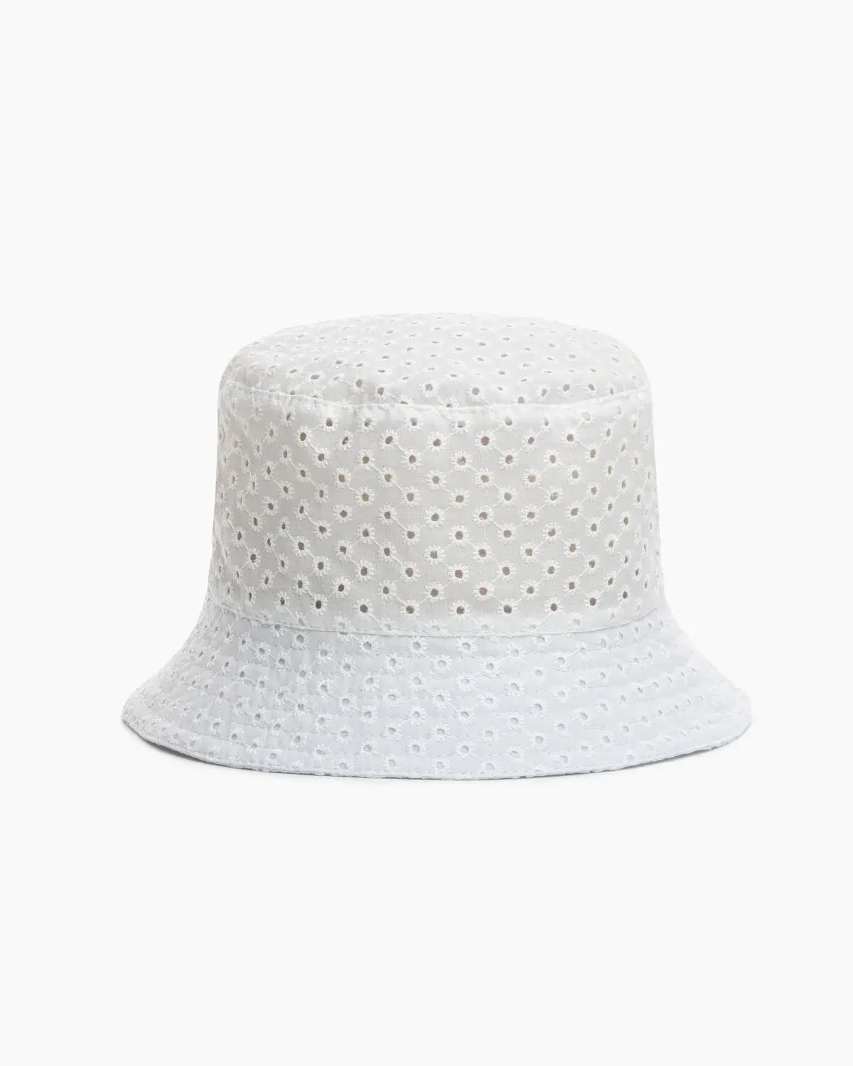 Панама бавовняна для дівчинки однотонна в квіточки AOLIKA 48 Білий 