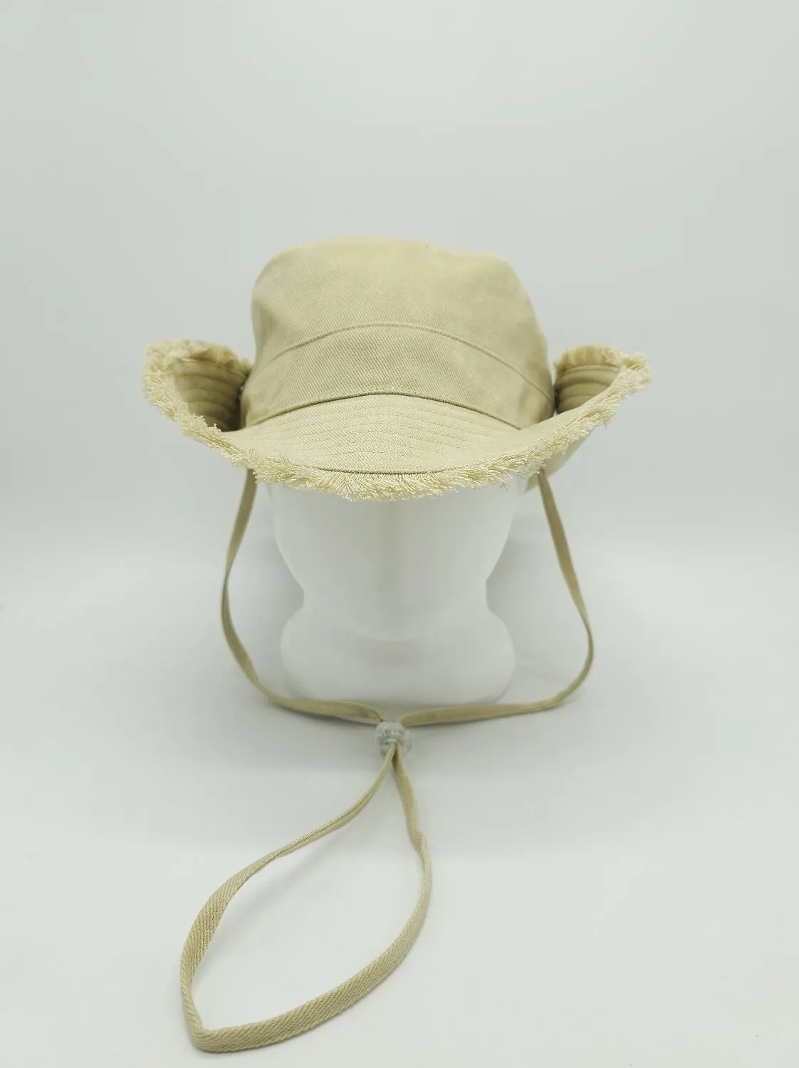 Панама ковбойка с широкими полями регулятором и бахромой 55-58 Песочный 17382 