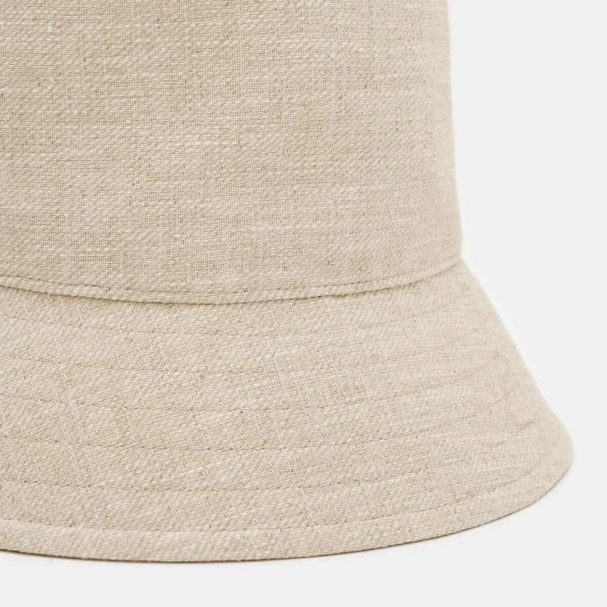 Панама льняная однотонная Bucket Hat Fortune 55-56 Бежевый 