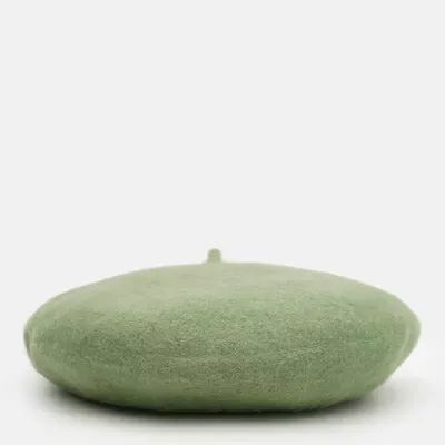 Берет класичний однотонний вовняний 56-58 Fortune Світло-зелений