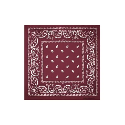 Бандана хустка пов’язка “турецький огірок” 55х55 Бордовий