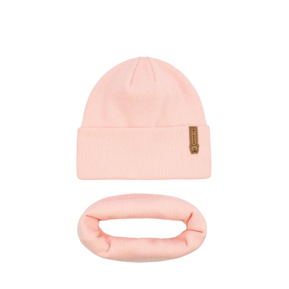 Набір шапка з манжетом та снуд з подвійного трикотажу Елвін Talvi 44-48 Світло-рожевий 13128 